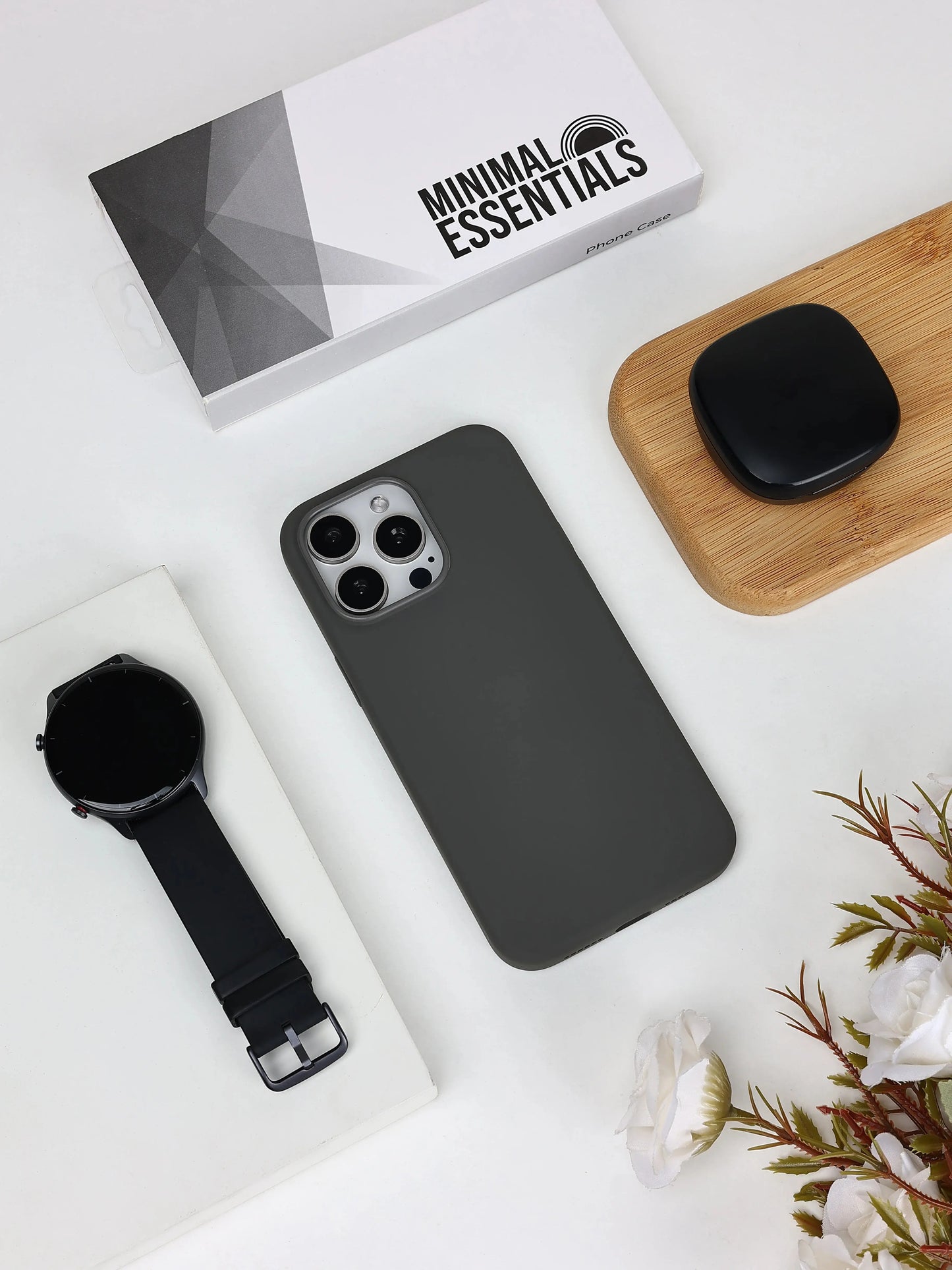 Liquid Silicone Case - Grey Minimal Essentials