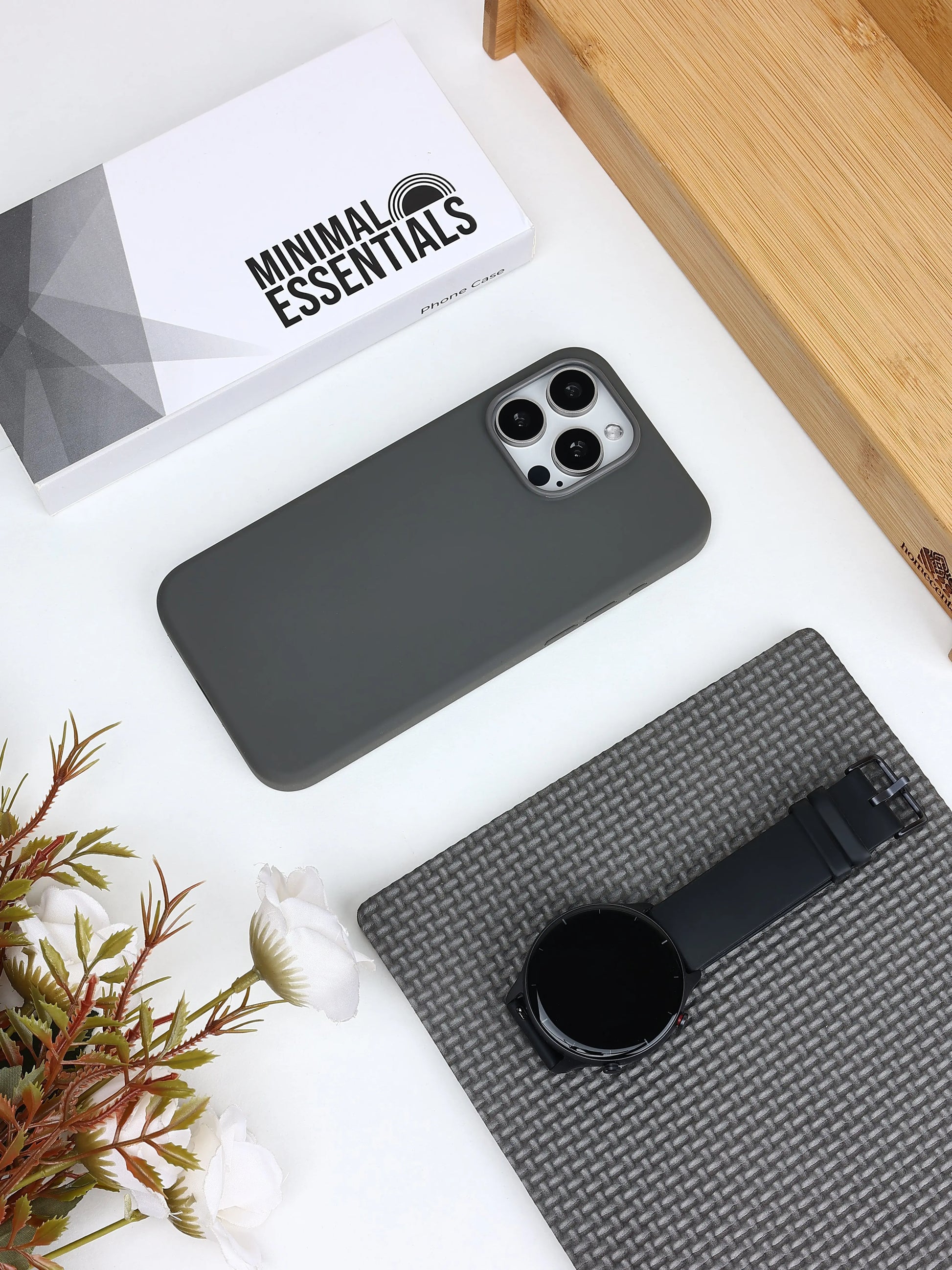 Liquid Silicone Case - Grey Minimal Essentials